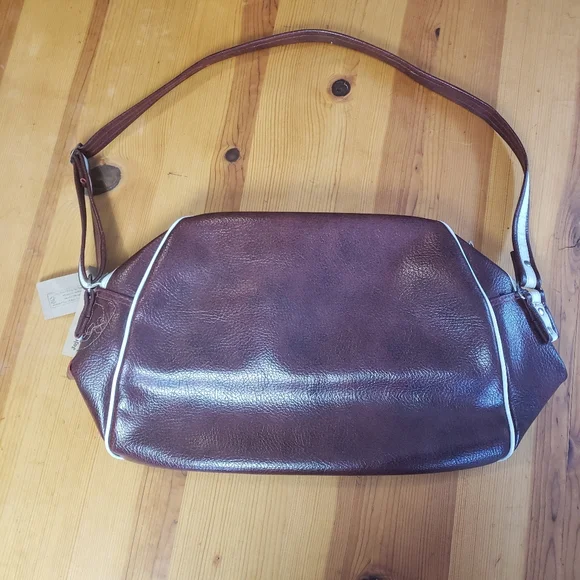 Vintage 1976 Montreal Olympics Athlete Shoulder Bag Retro Tote Faux Leather 70s - Picture 3 of 13